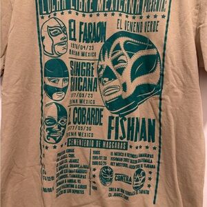 Lucha Libre Graphic Tan Shirt
